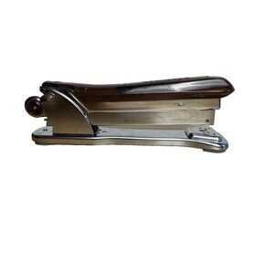 MCM ACE Liner Model 502 Brown Metal Stapler 7.25" Works Great, Industrial Retro